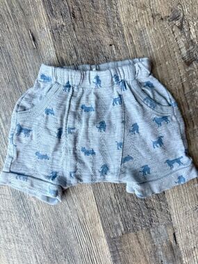 Kate Quinn 0–3M Pointelle Knit Panda Shorts “Chocolate Coyote” Blue GUC